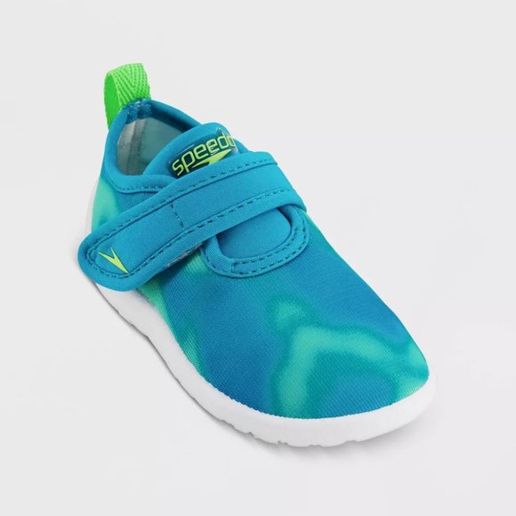 Speedo Toddler Boys' Blue/Green Shore Explore Quick-Drying Water Shoes Size 5-6